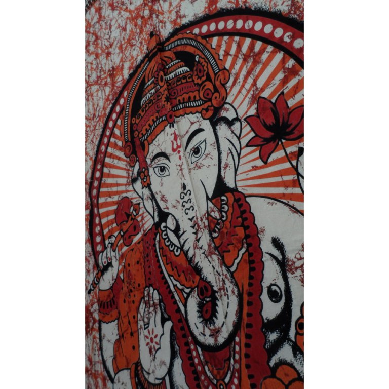 Tenture Bada Ganapati rouge