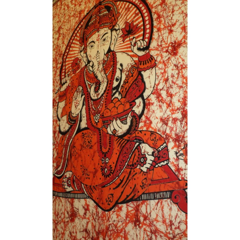 Tenture Bada Ganapati rouge