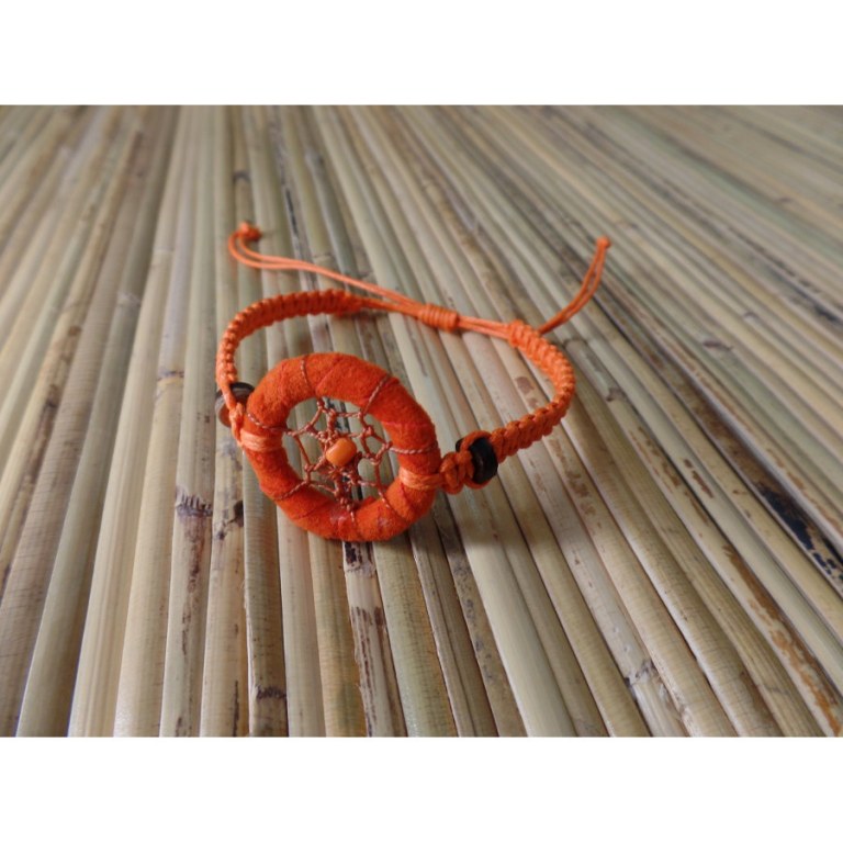 Bracelet orange dreamcatcher 