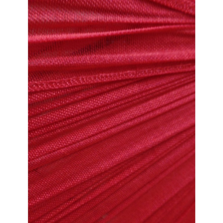 Lampe tissu plissé rouge