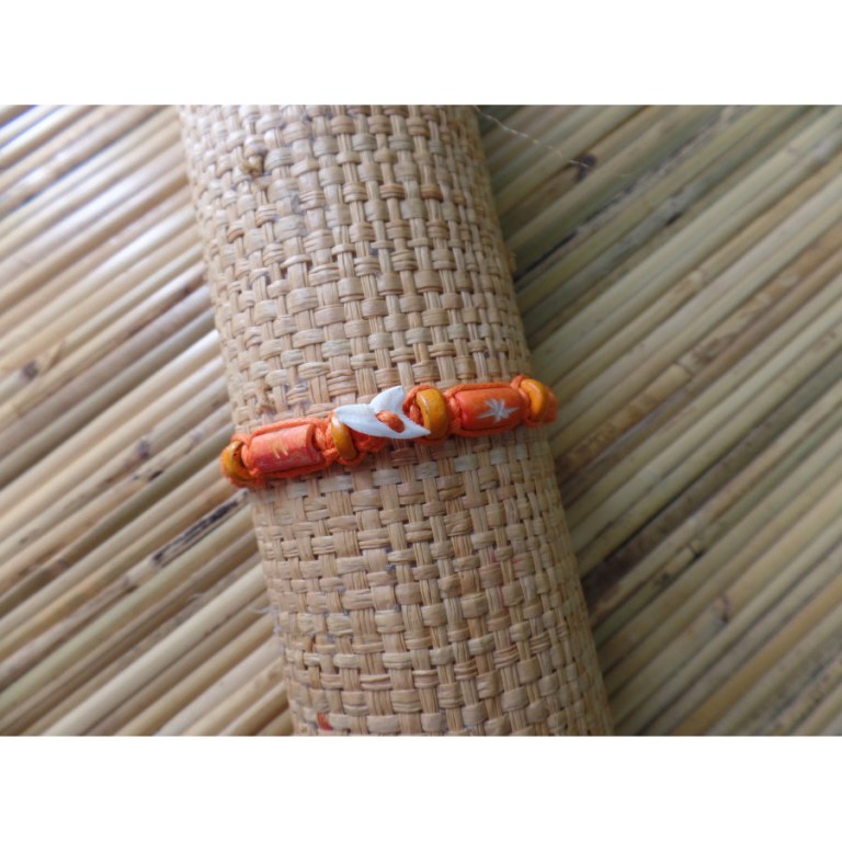 Bracelet orange dent de requin 