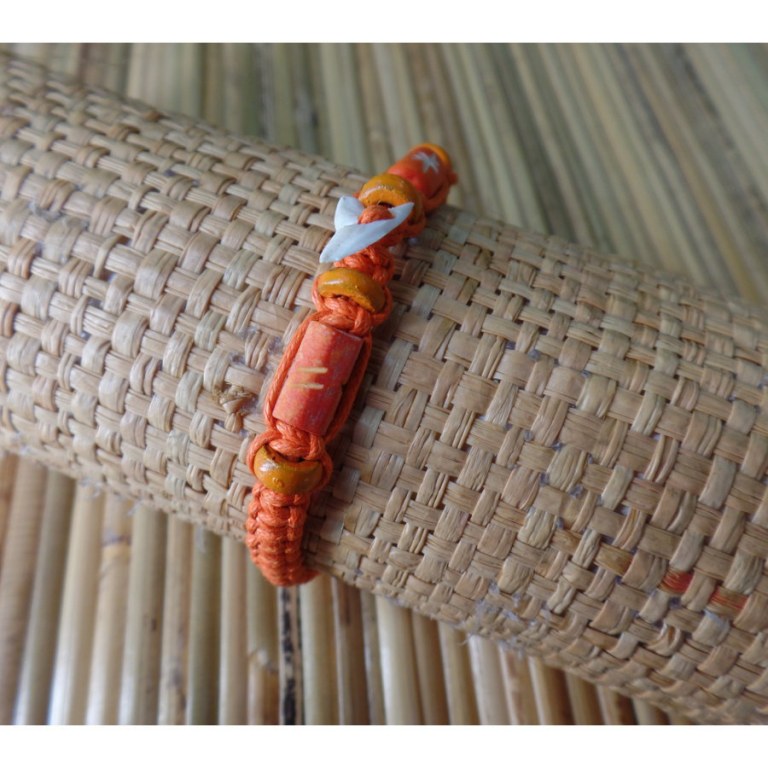 Bracelet orange dent de requin 