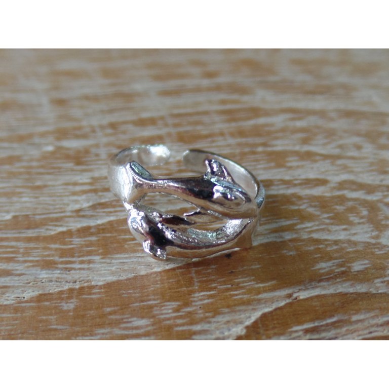 Bague orteil les 2 dauphins