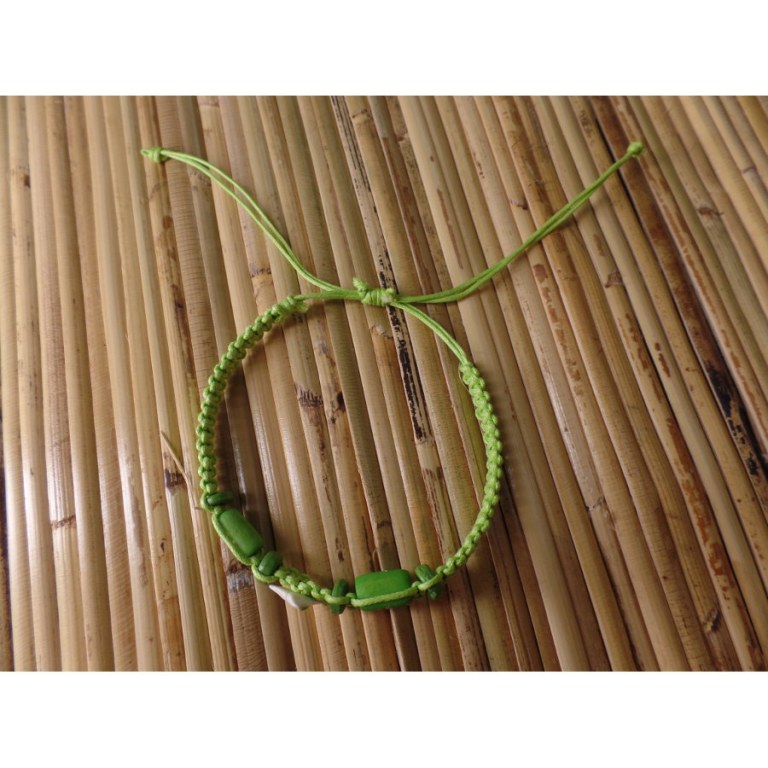 Bracelet vert dent de requin 