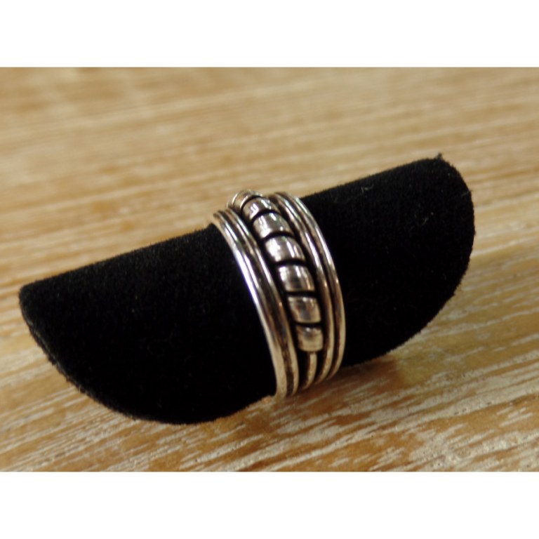 Bague orteil vrille noire