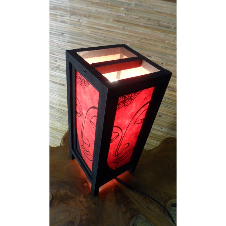 Lampe rouge Bouddha