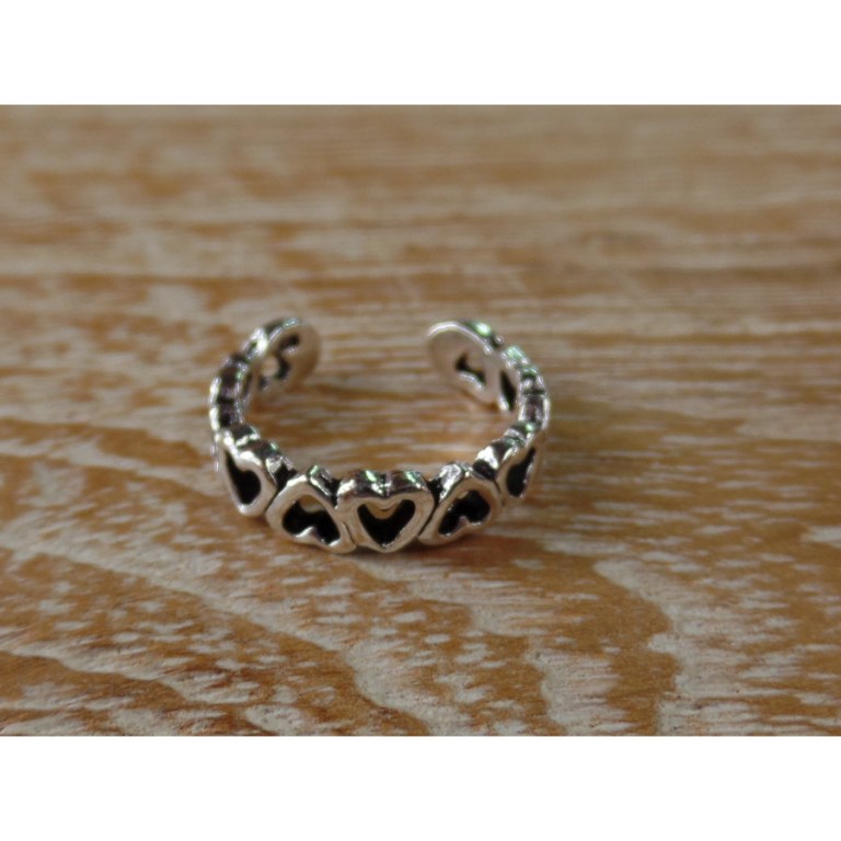 Bague orteil multi coeurs