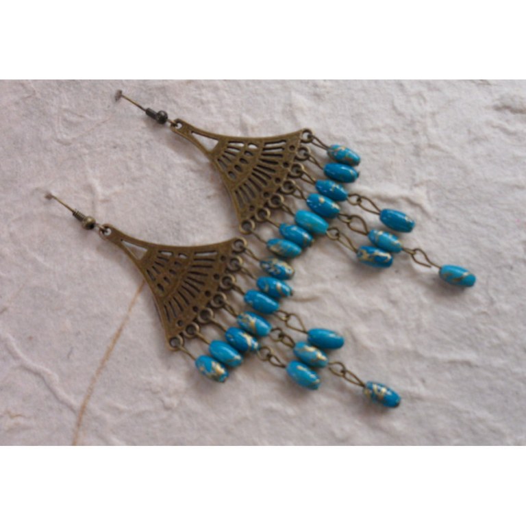 Boucles d'oreilles Phitsamaï bleues