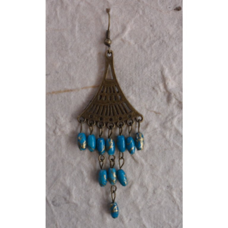 Boucles d'oreilles Phitsamaï bleues