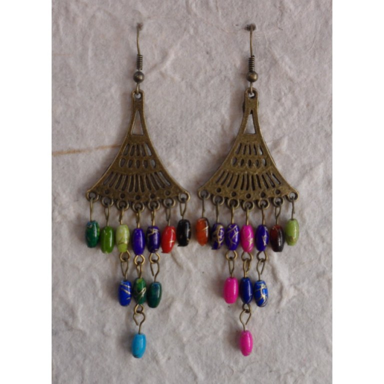 Boucles d'oreilles Phitsamaï color