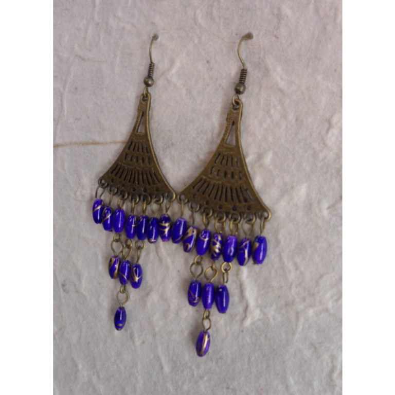 Boucles d'oreilles Phitsamaï violettes