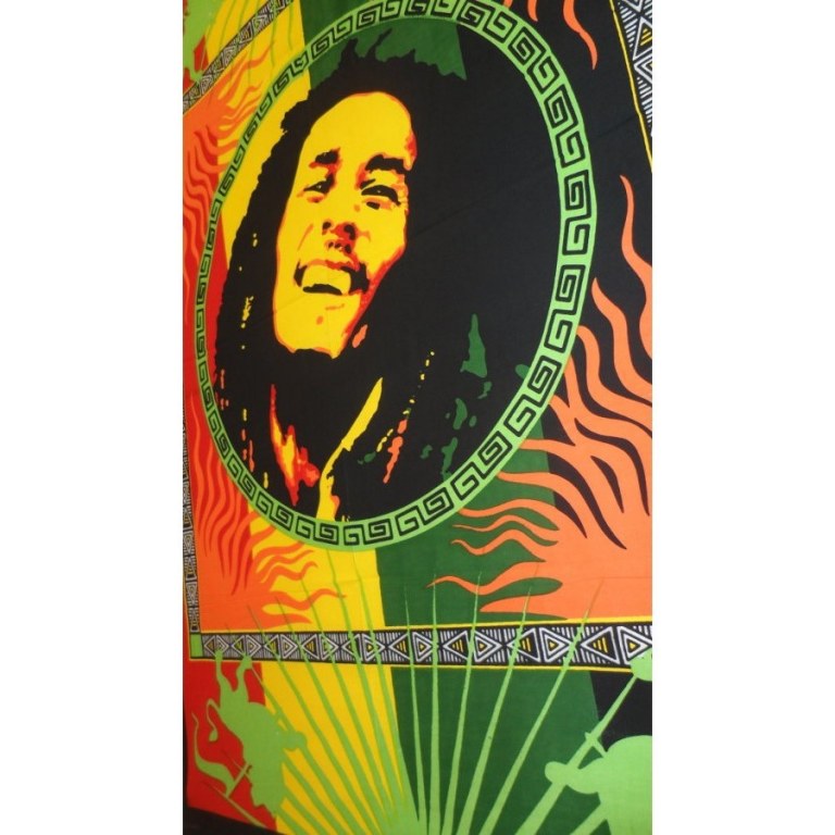 Petite tenture peinte Bob Marley