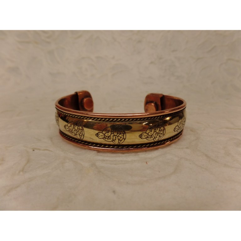 Bracelet magnétique doré Bouddha