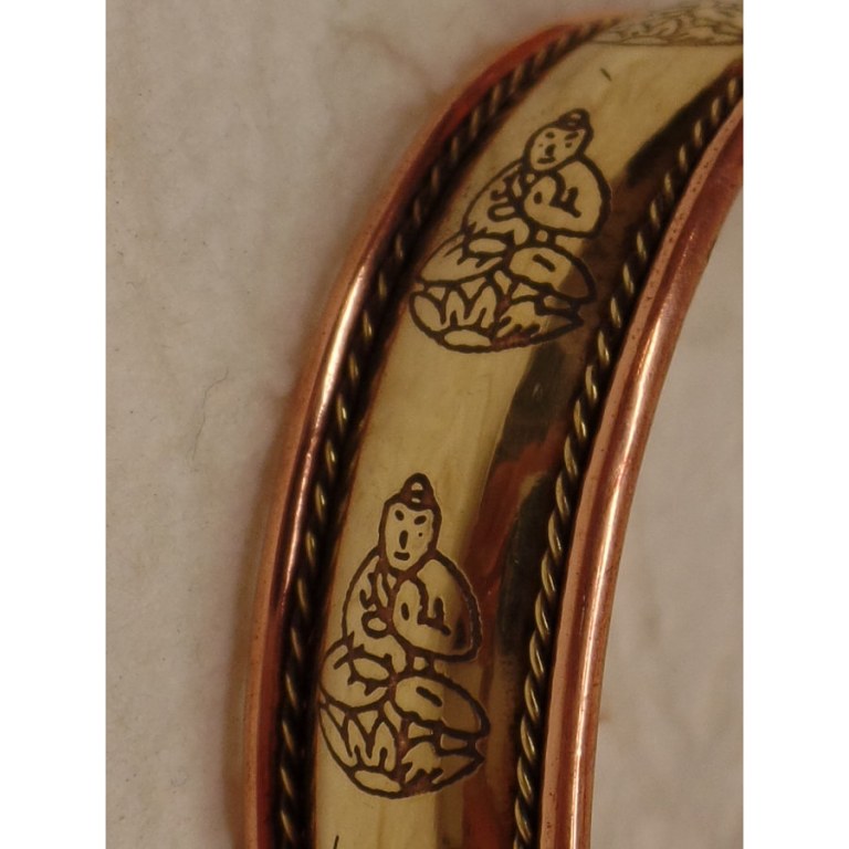 Bracelet magnétique doré Bouddha