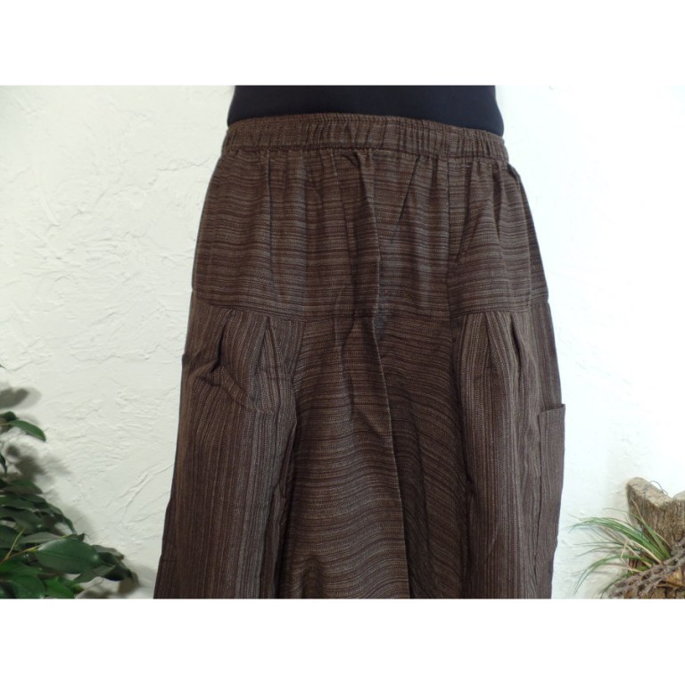 Sarouel chiné café