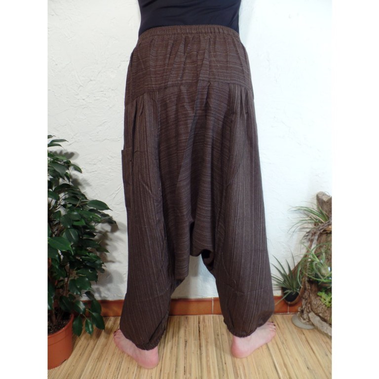 Sarouel chiné café