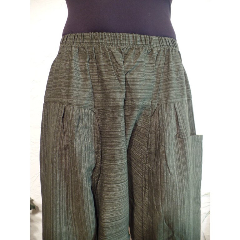 Sarouel chiné olive