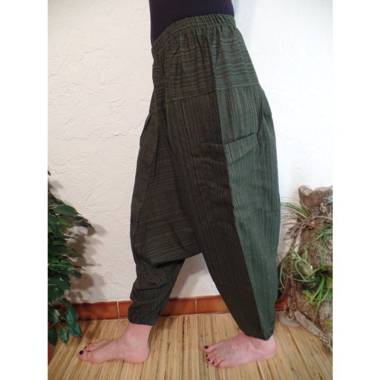 Sarouel chiné olive