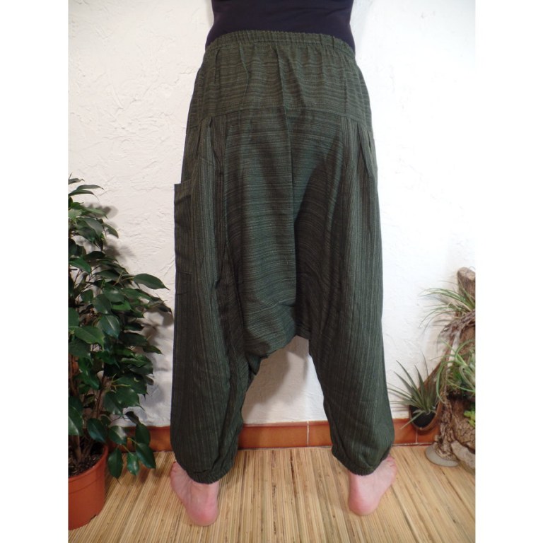 Sarouel chiné olive