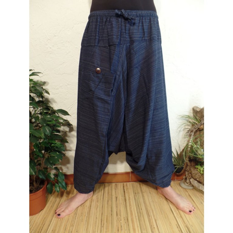 Sarouel chiné bleu pum