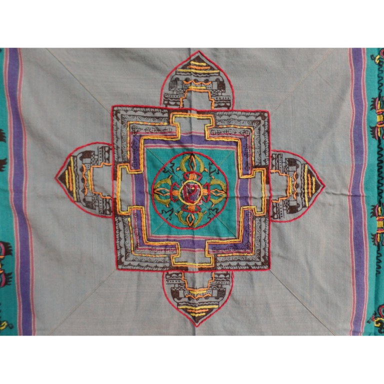 Tenture Chitwan Mandala double dorjés