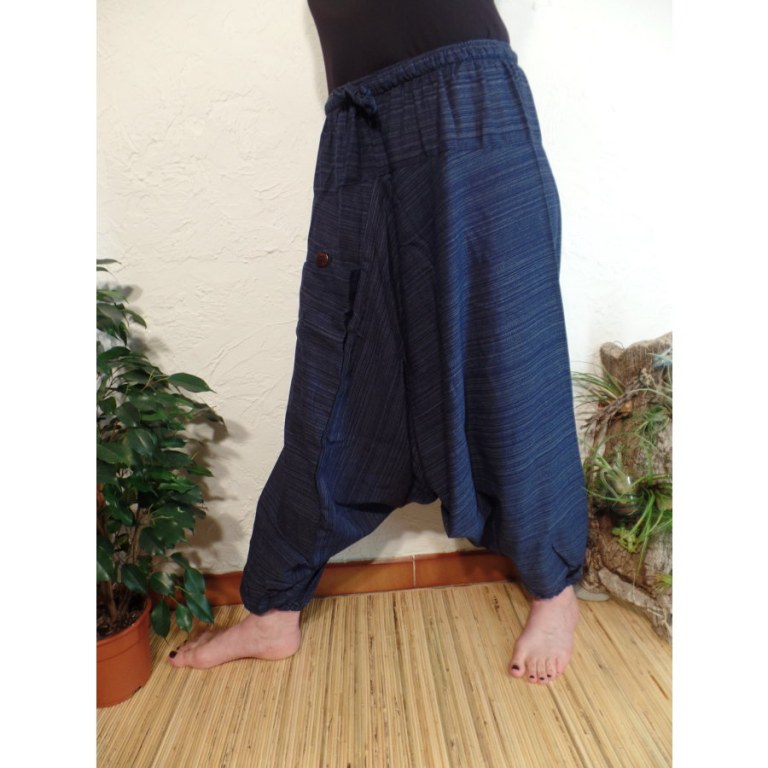 Sarouel chiné bleu pum