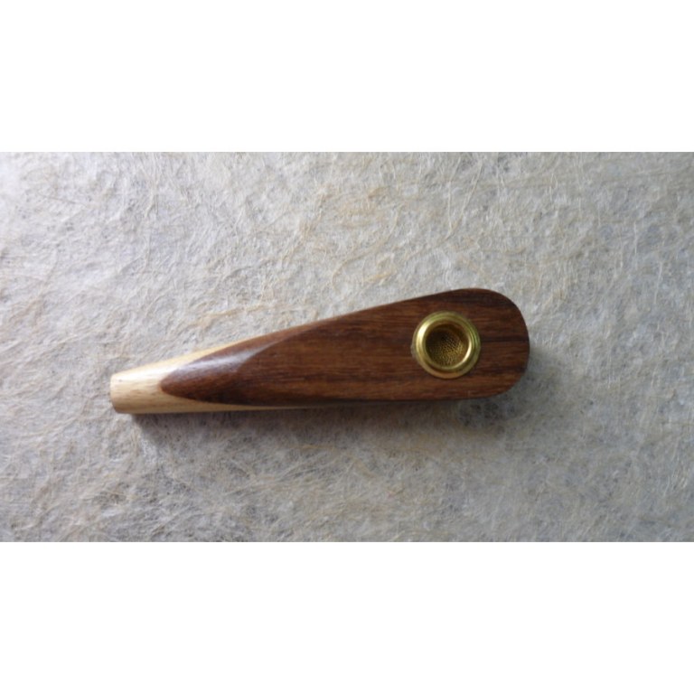 Pipe en bois bicolore