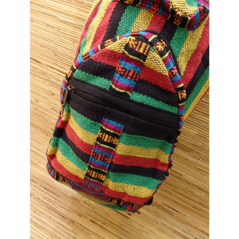 Sac à dos rasta noir/rouge/jaune/vert