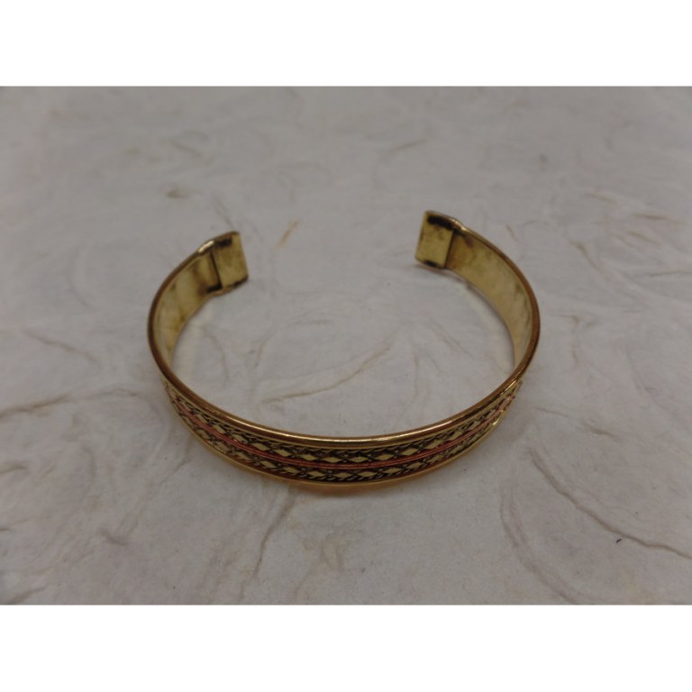 Bracelet doré losanges