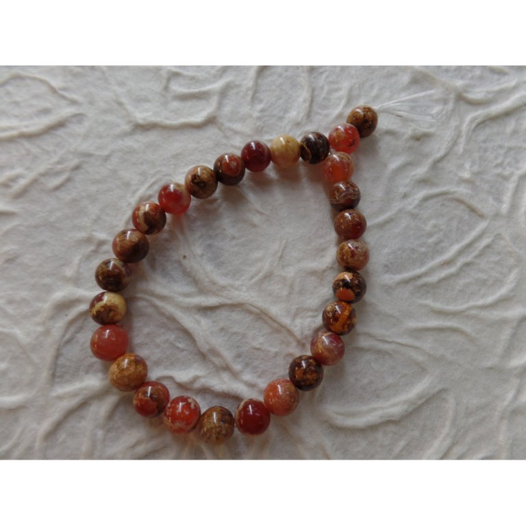 Mala de poignet agate orange