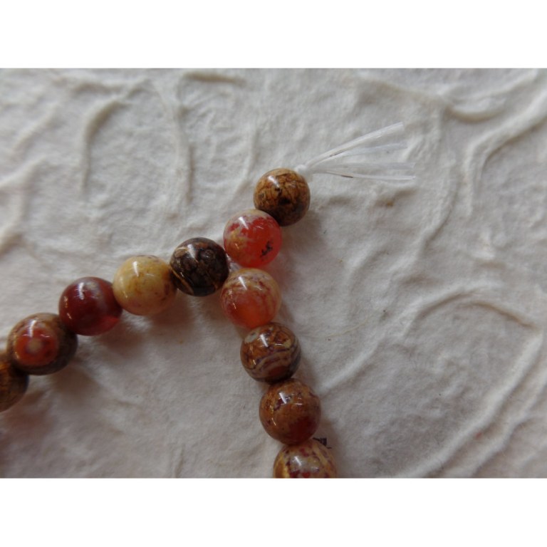 Mala de poignet agate orange