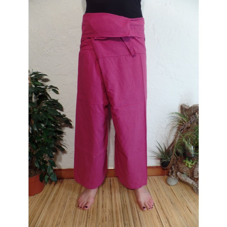 Pantalon de pêcheur Thaï cranberries