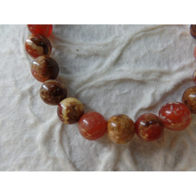 Mala de poignet agate orange