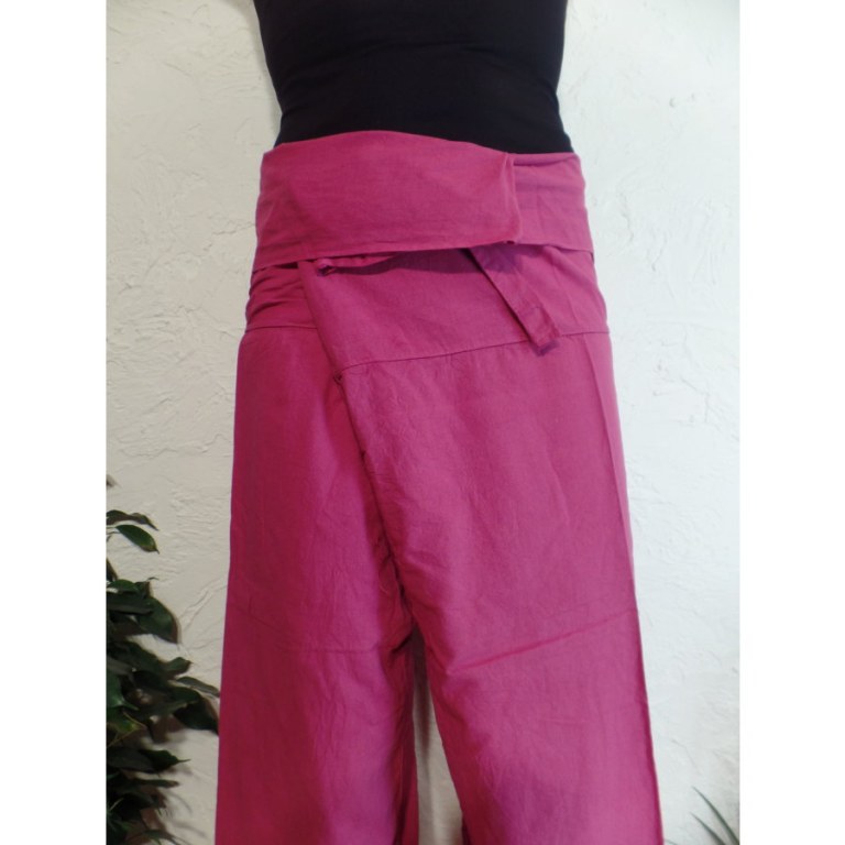 Pantalon de pêcheur Thaï cranberries