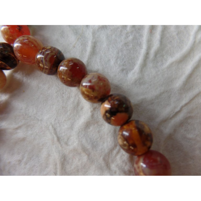 Mala de poignet agate orange