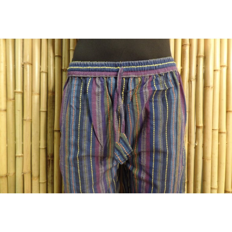 Pantalon Koshi bleu/mauve