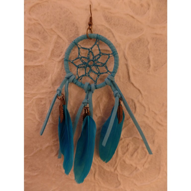 Pendants d'oreilles hisey bleu