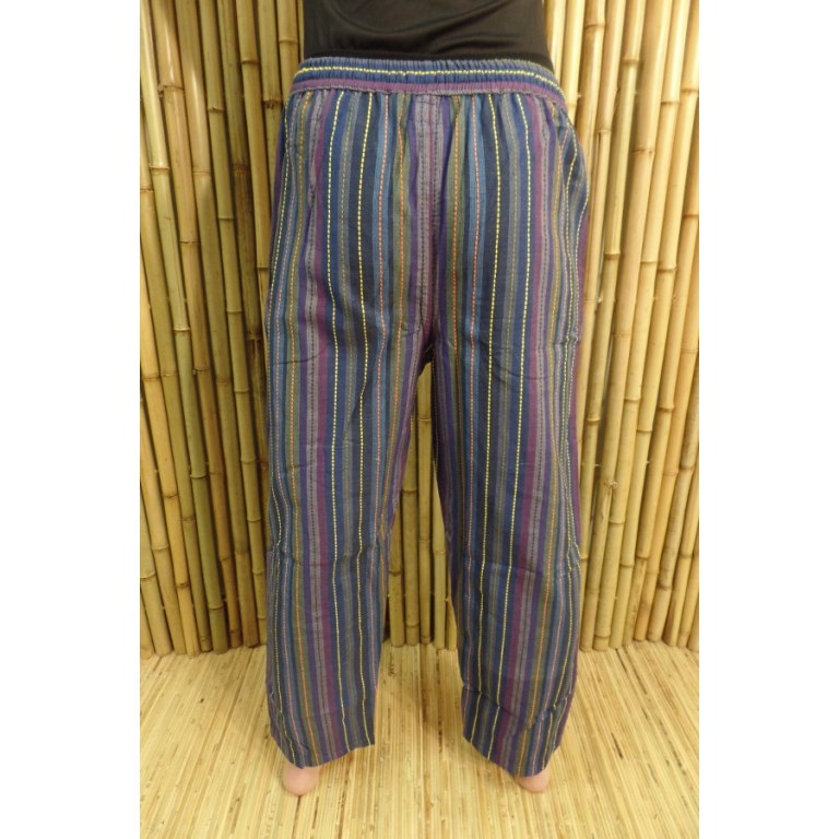 Pantalon Koshi bleu/mauve