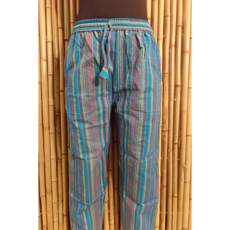 Pantalon Koshi bleu/vert