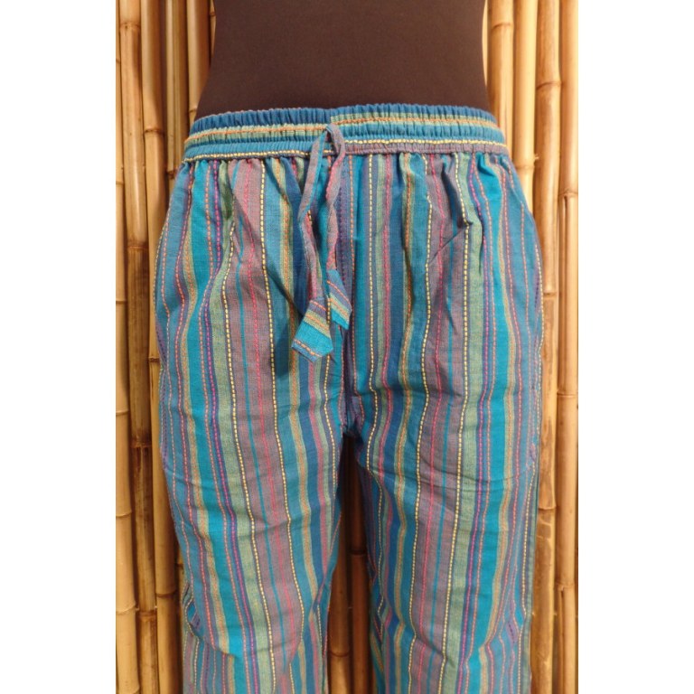 Pantalon Koshi bleu/vert