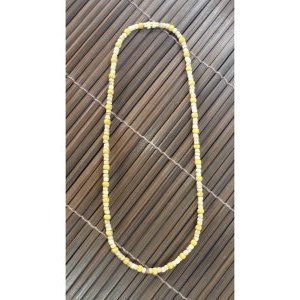 Collier ras de cou beige/jaune