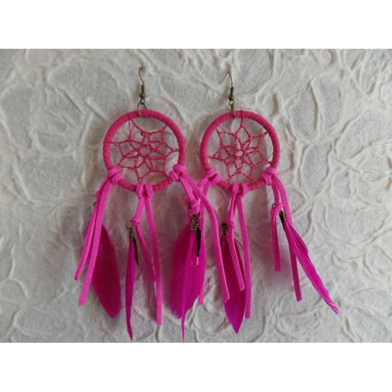 Pendants d'oreilles hisey rose