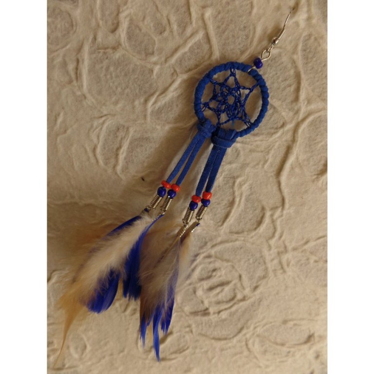 Boucles d'oreilles bleues dreamcatcher originality 