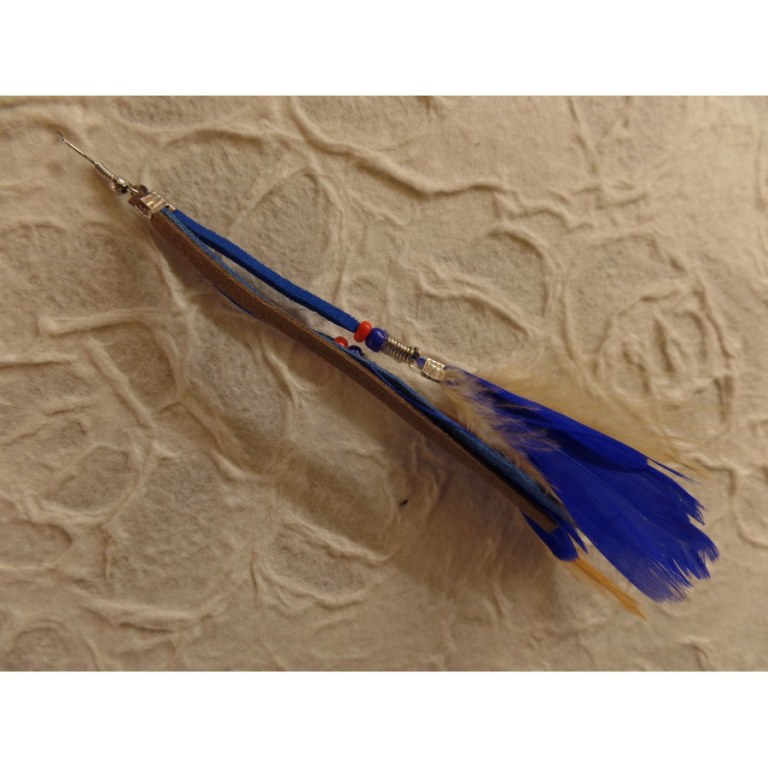 Boucles d'oreilles bleues dreamcatcher originality 