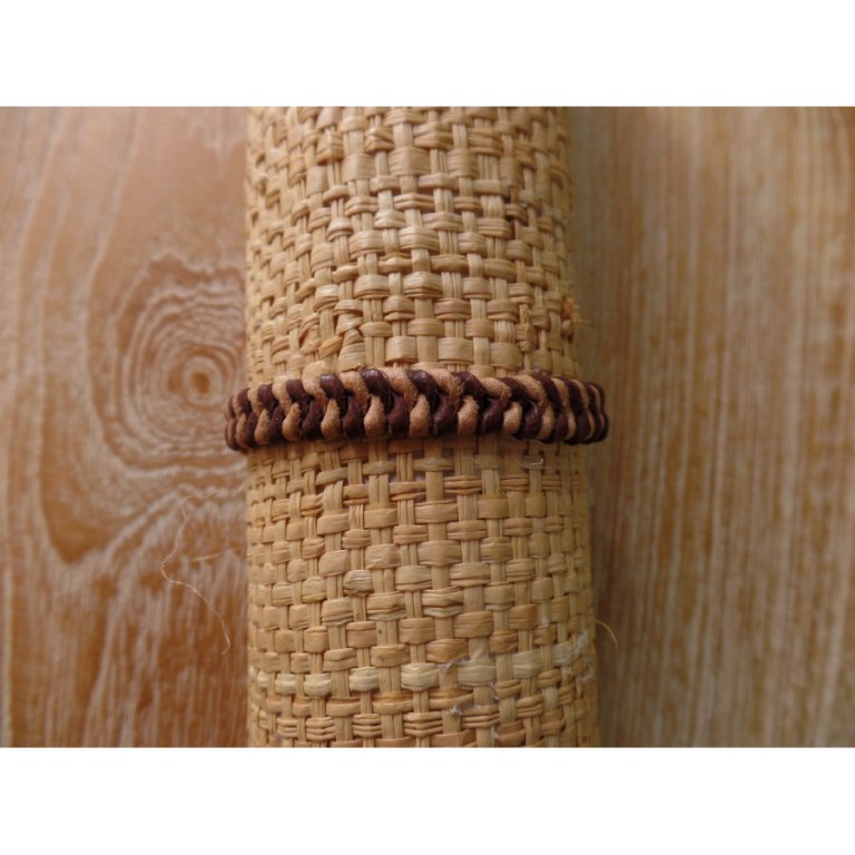 Bracelet cuir kecil marron/beige