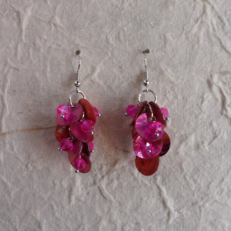 Pendants d'oreilles See rose foncé