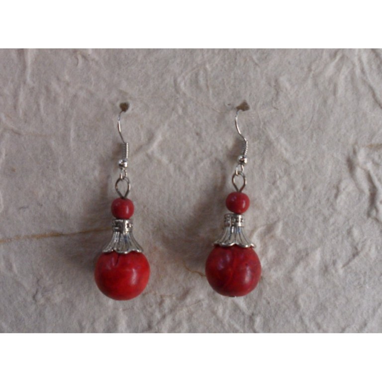 Pendants d'oreilles rouges Vipa