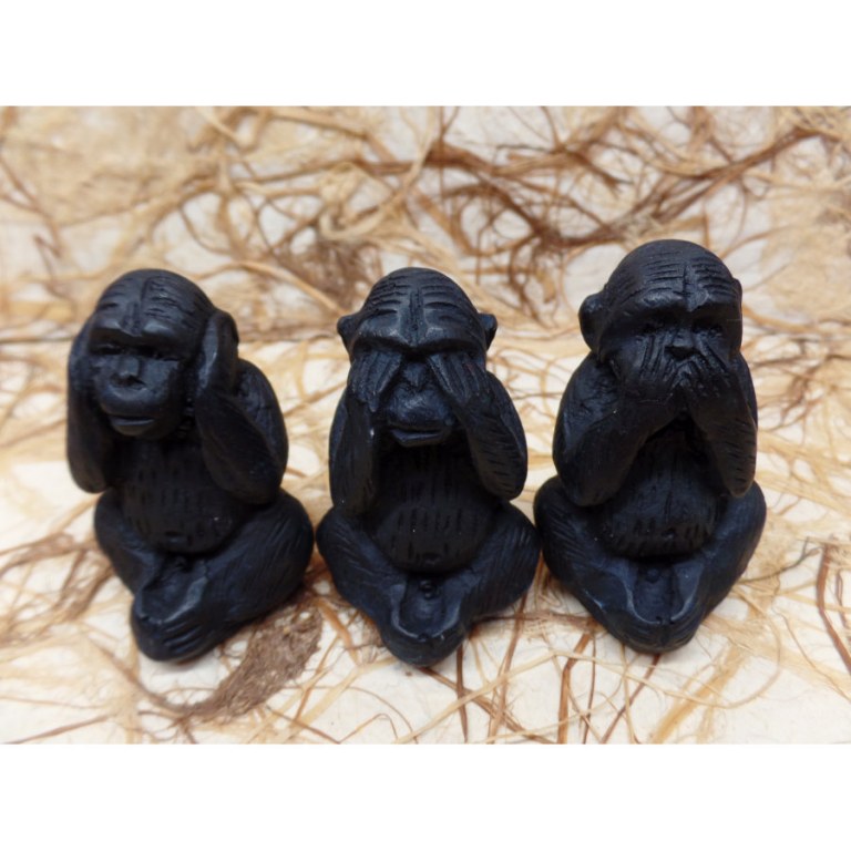 Set les 3 singes de la sagesse 