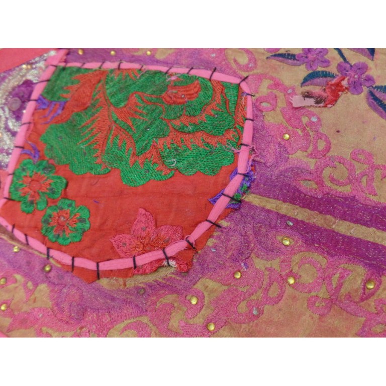 Housse carrée Jammu rose