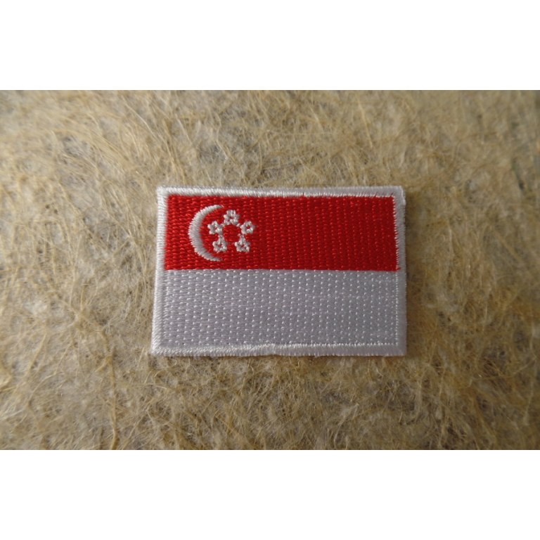 Ecusson drapeau Singapour